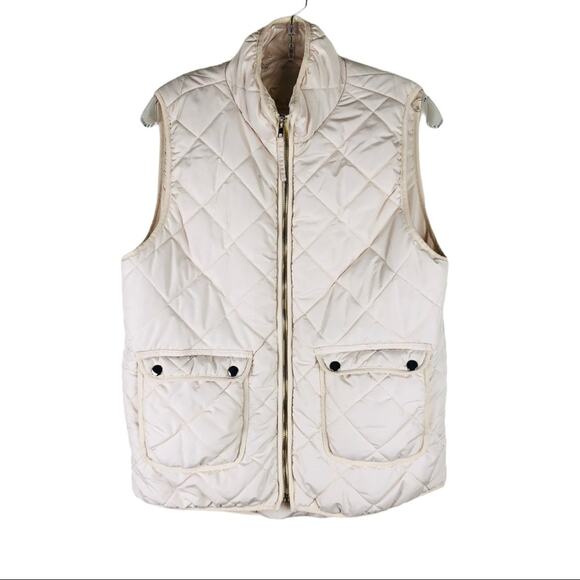 Altar'd State Jackets & Blazers - Altar’d State cream quilted puffer pocket vest